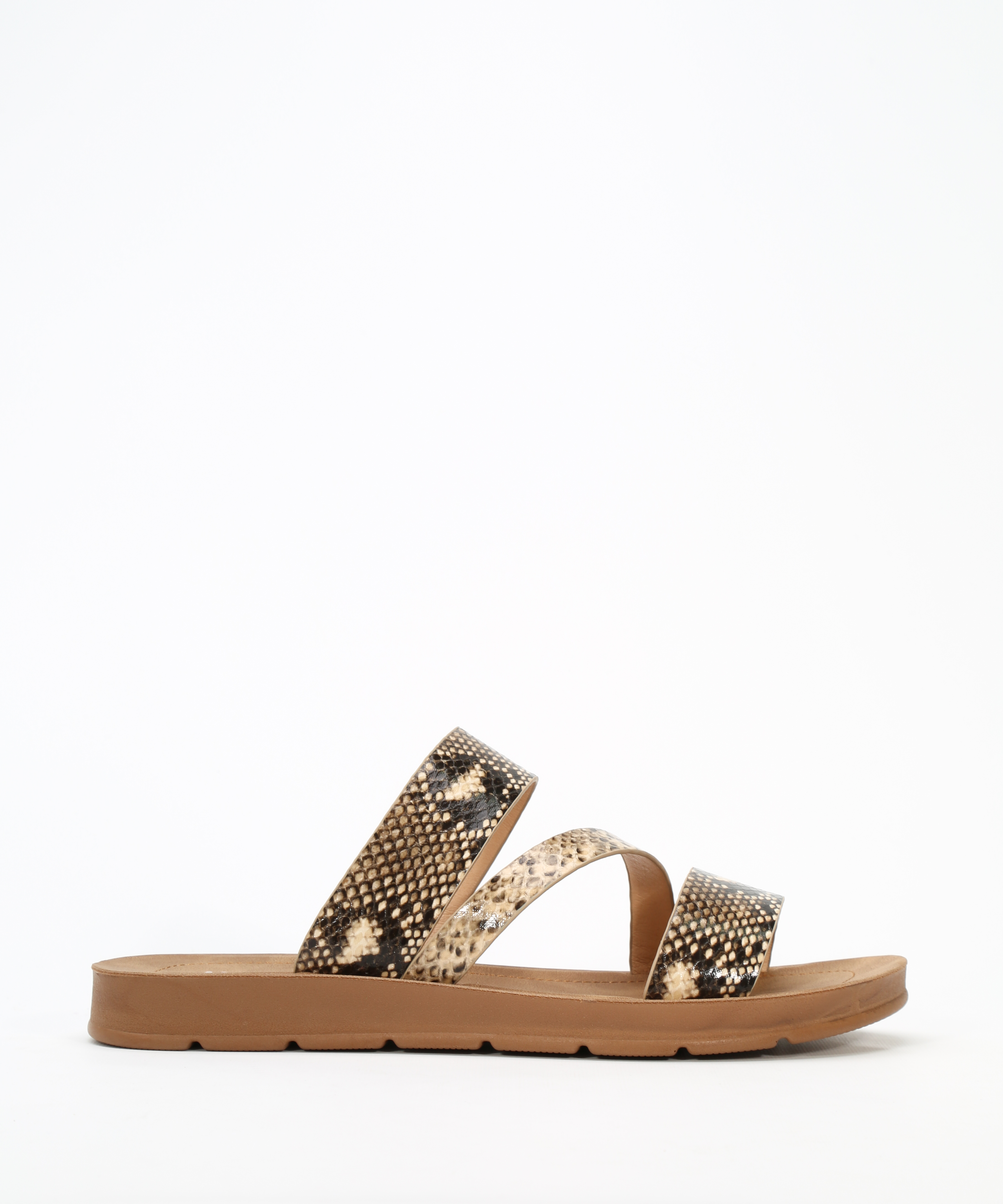 Sandalias planas tiras animal print image number null